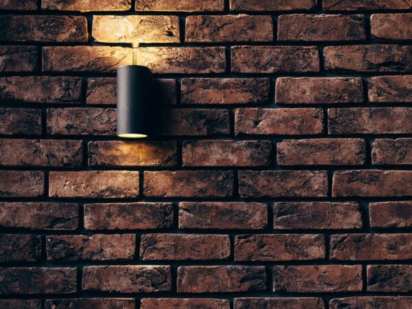 Wall of a home with a light